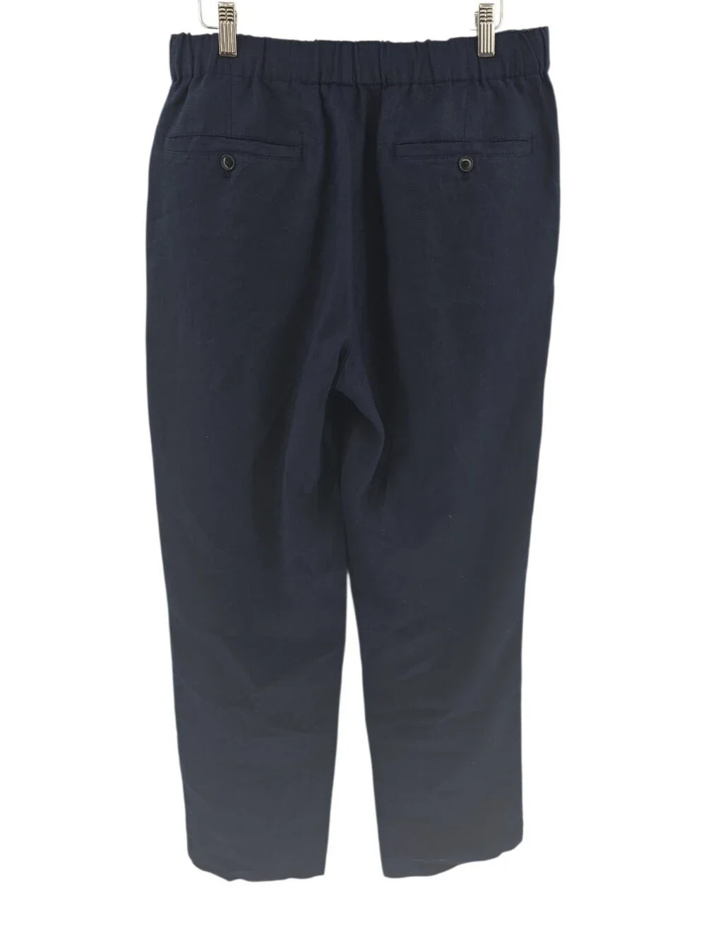Quince NWOT 100% Linen Pant Size Medium in Navy Drawstring Waist Straight Leg